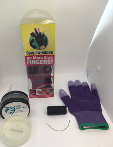 One Edge Control,One Purple Sew-In-Glove,One Needle and One Thread