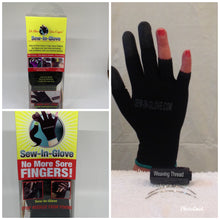 Load image into Gallery viewer, Sew-in-glove...... Combo Set. Include 1 glove,  1 large needle and 1black weave thread