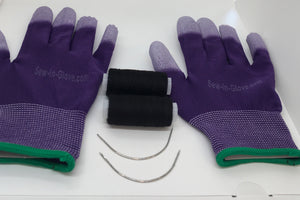Two Purple Sew-In-Glove, TwoNeedles and Two Thread