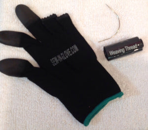 2 IN 1 Ladies Sew-in-glove/ Heat Resistant. Combo Set. Include 1 glove,  1 large needle and 1black weave thread - Sew-in-glove