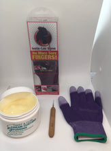 Load image into Gallery viewer, One Twist Cream Custard Pudding ,One Purple Insta-Loc Glove and One 0.05 Crochet Hook Needle
