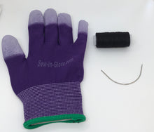 Load image into Gallery viewer, One Purple Sew-in -Glove, One Needle and One Thread
