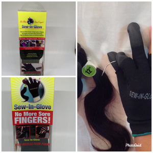 Sew-in-glove.... Includes: 2 Sew -In- Gloves , 2 Needle and 2 Thread