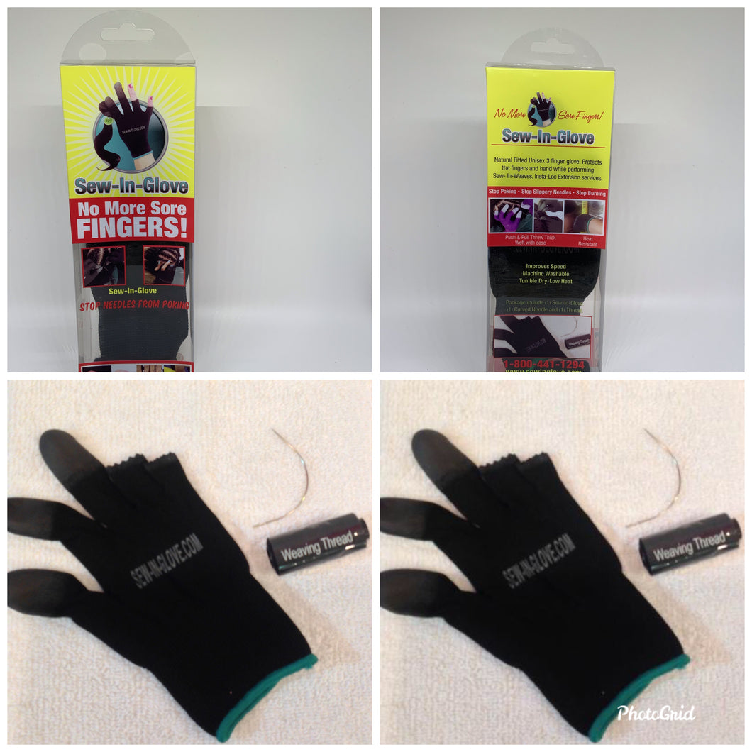 Sew-in-glove.... Includes: 2 Sew -In- Gloves , 2 Needle and 2 Thread