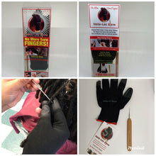 Load image into Gallery viewer, Two Insta-Loc Gloves Two 0.5 Crochet Needle..  Two Pack Black Insta-Loc Gloves
