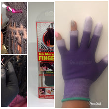 Load image into Gallery viewer, One Purple Insta Loc Glove and One 0.05  Crochet Needle
